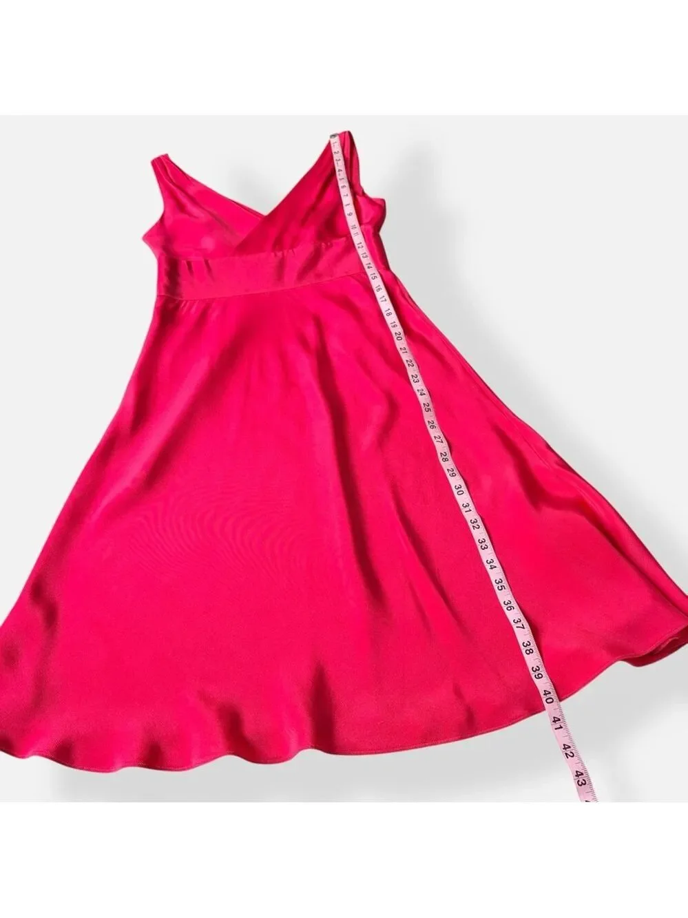 J. Crew Bright Pink Satin Silk Dress Y2K Size 4